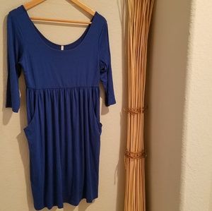 Pink blush Blue Maternity Dress New